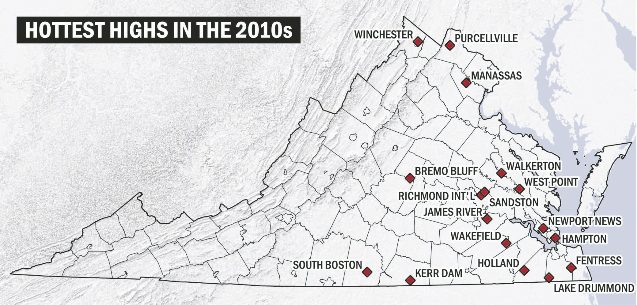 2010s Hottest Spots by Year